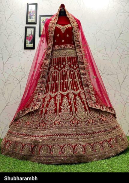 BRIDAL LEHENGA-VELVET